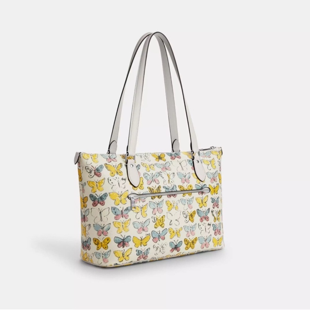 COACH GALLERY TOTE BAG WITH BUTTERFLY PRINT NWT - Picture 7 of 8
